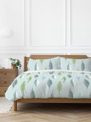 Copenhagen Home Duck Egg Blue Flynn Duvet Cover & Pillowcase Set - Image 1 of 3