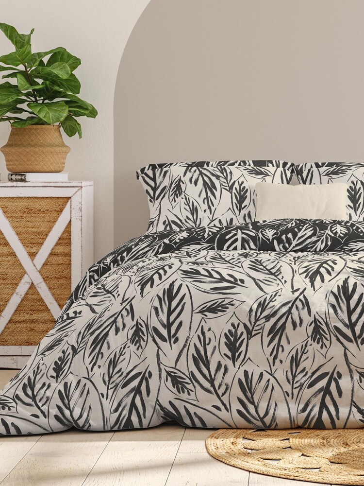 Copenhagen Home Black Laura Duvet Cover & Pillowcase Set - Image 2 of 2