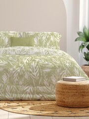 Copenhagen Home Bamboo Green Laura Duvet Cover & Pillowcase Set - Image 2 of 2
