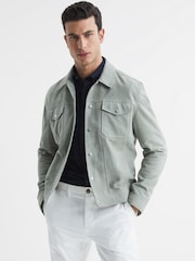Reiss Navy Greenwich Soft Wash Button Down Oxford Shirt - Image 6 of 8