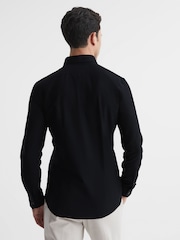 Reiss Black Greenwich Slim Fit Cotton Oxford Shirt - Image 5 of 8