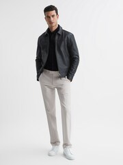 Reiss Black Greenwich Slim Fit Cotton Oxford Shirt - Image 6 of 8