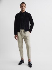 Reiss Black Greenwich Slim Fit Cotton Oxford Shirt - Image 7 of 8