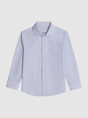 Reiss Blue Stripe Blackheath 9-12 yrs Striped Oxford Shirt - Image 2 of 10