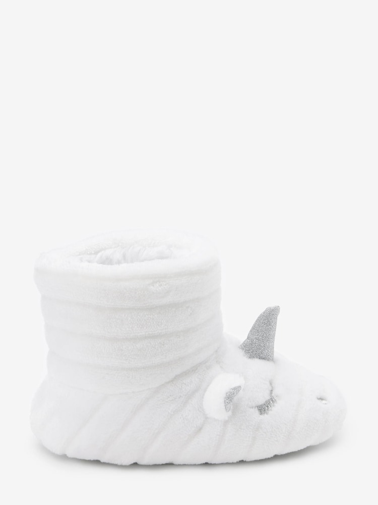 White Unicorn Slipper Boots - Image 1 of 4