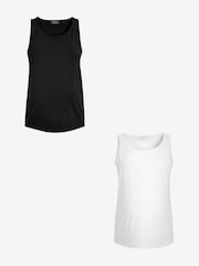 Black and White Maternity Essential Vests 2 Pack - Image 1 of 5