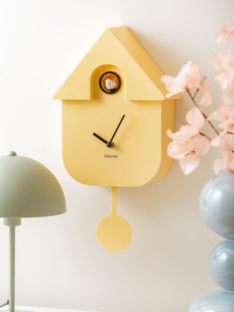 Karlsson Yellow Modern Cuckoo ABS Wall Clock - Image 1 of 1
