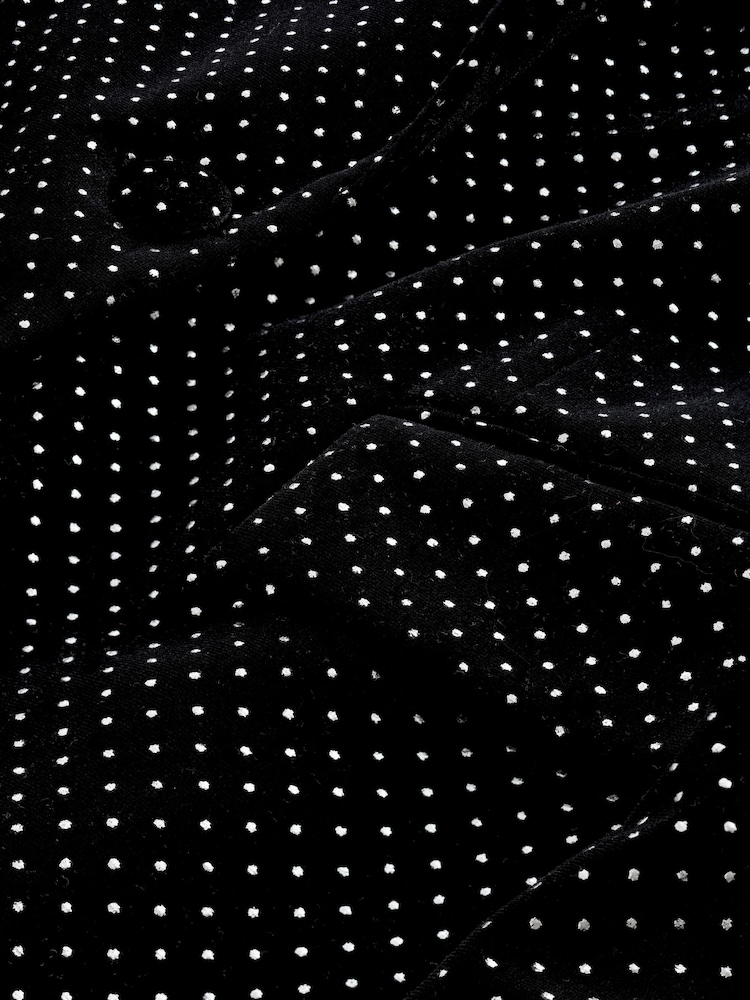 Black Tailored Velvet Embellished Single Breasted Blazer - Image 8 of 8