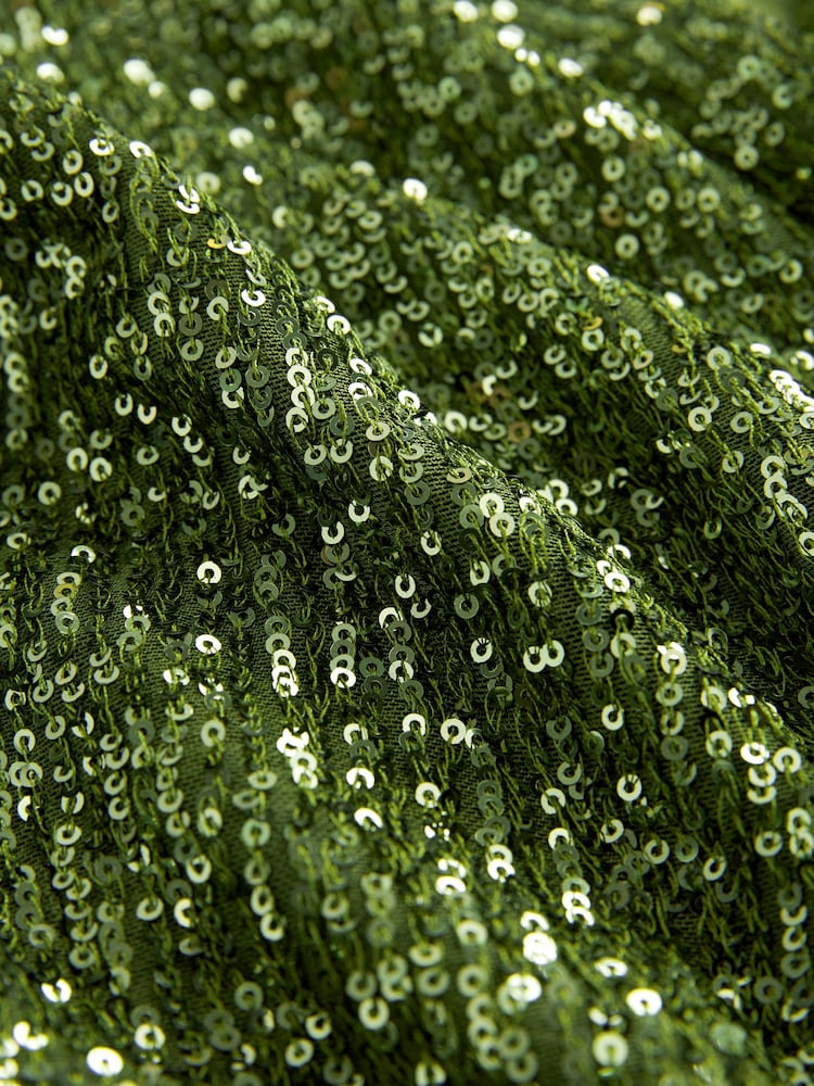 Green Single Breasted Sequin Blazer - Image 7 of 7