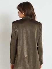 Bronze Metallic Single Breasted Blazer - Image 3 of 6