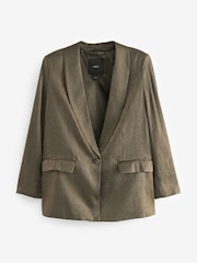 Bronze Metallic Single Breasted Blazer - Image 5 of 6