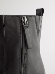 Black Forever Comfort® Leather Ankle Heeled Boots - Image 8 of 8