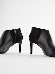 Black Signature Leather Forever Comfort® Point Toe Heeled Shoe Boots - Image 4 of 5