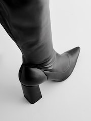 Schwarz - Forever Comfort® Sockenstiefel mit spitzer Zehe über dem Knie - Bild 6 von 8