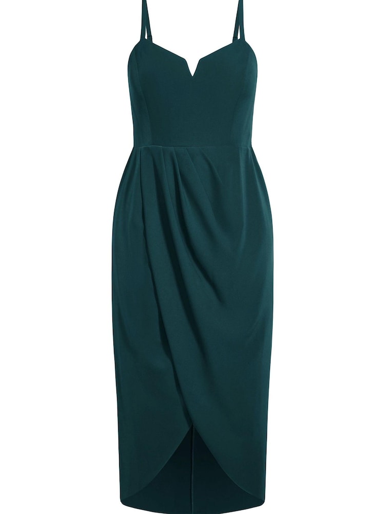 City Chic Green Sassy V-Neck Dress - Image 3 of 3