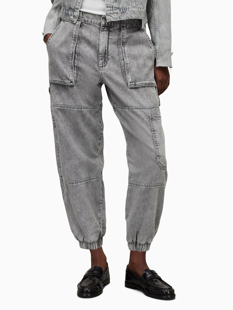 AllSaints Grey Lila 100% Cotton Jeans - Image 1 of 7