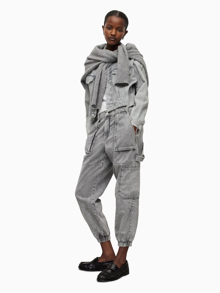 AllSaints Grey Lila 100% Cotton Jeans - Image 4 of 7