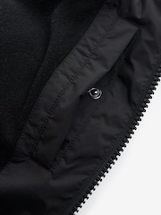 Black Hooded Shower Resistant Puffer Coat - Image 12 of 12