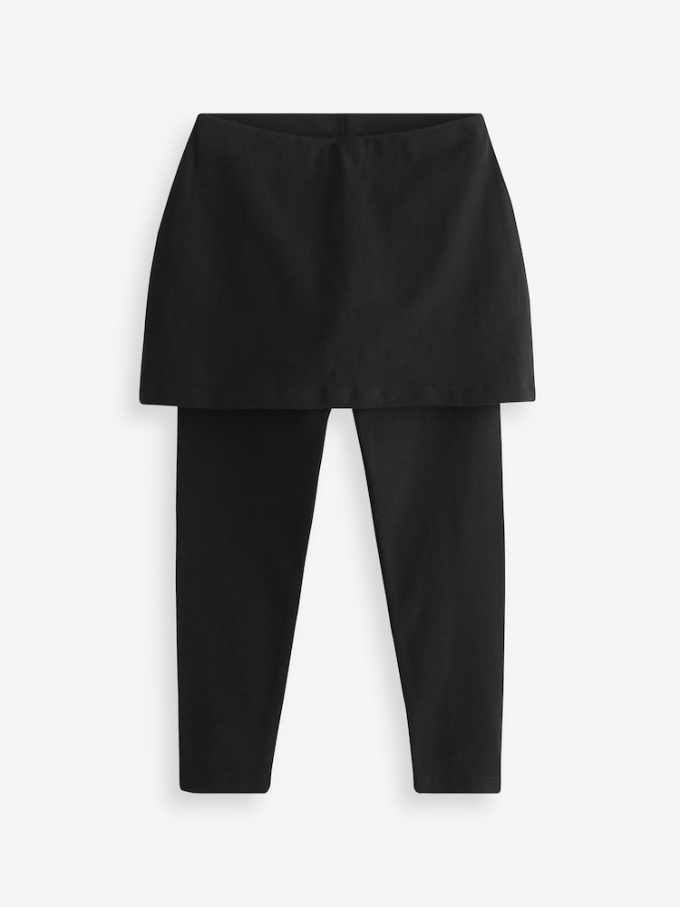 Black 2-in-1 Skirt with Legging Leggings (3-16yrs) - Image 1 of 3