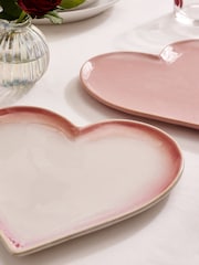 Set of 2 Pink Heart Shaped Side Plates - Image 2 of 3