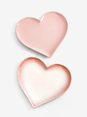 Set of 2 Pink Heart Shaped Side Plates - Image 3 of 3