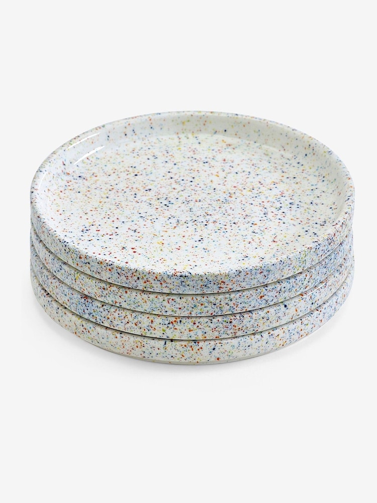 Set of 4 Multi Speckle Side Plates - Image 4 of 4