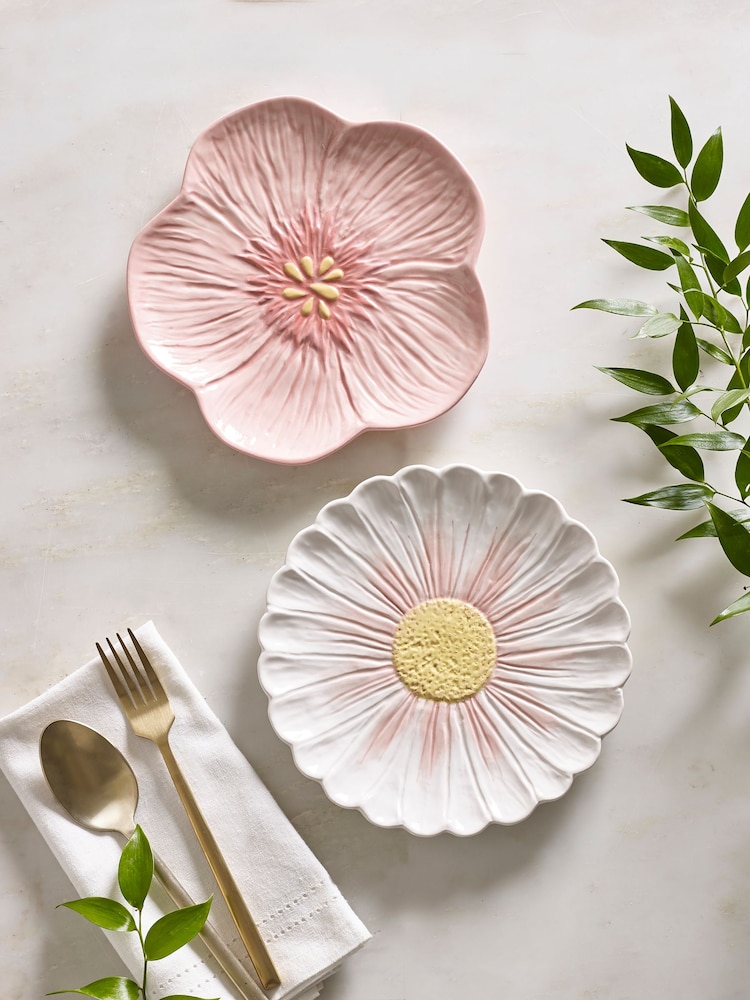 Juego de 2 platos pequeños de flores - Imagen 1 de 3