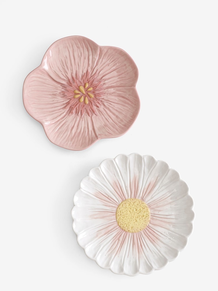 Juego de 2 platos pequeños de flores - Imagen 3 de 3