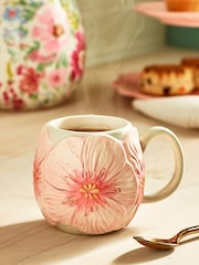 Taza con flores texturizadas - Imagen 1 de 4