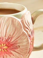 Taza con flores texturizadas - Imagen 2 de 4