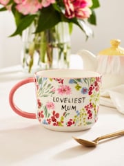 Pink Floral Loveliest Mum Mug - Image 1 of 4