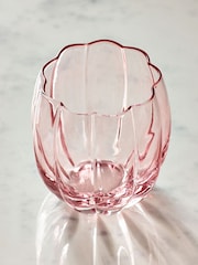 Ottilie Pink Tumbler Glasses Set of 4 Short Tumbler Glasses - Image 3 of 4