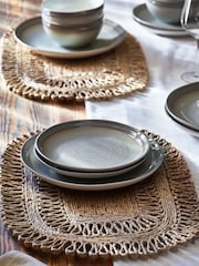 Natural Set of 2 Natural Jute Woven Placemats - Image 1 of 5
