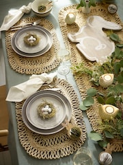 Natural Set of 2 Natural Jute Woven Placemats - Image 4 of 5