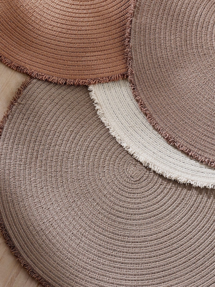 Set of 4 Natural Fringe Placemats - Image 2 of 4