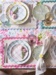 Set of 4 Multi Bright Wiggle Fabric Placemats - Image 3 of 5