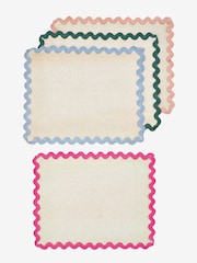 Set of 4 Multi Bright Wiggle Fabric Placemats - Image 5 of 5