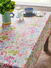 Pink Lisse Floral Wipe Clean Table Cloth - Image 1 of 5