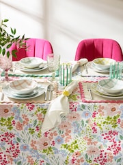 Pink Lisse Floral Wipe Clean Table Cloth - Image 4 of 5