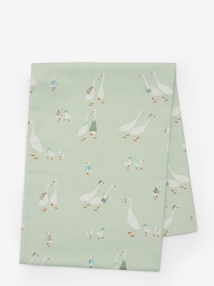 Sage Green Geese Family Wipe Clean Table Cloth - Image 3 of 3