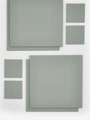 Set of 4 Sage Green Reversible Faux Leather Placemats and Coasters Set - Image 4 of 5