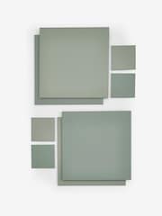 Set of 4 Sage Green Reversible Faux Leather Placemats and Coasters Set - Image 5 of 5