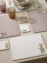 Set of 4 Natural Bertie Bear and Rosie Rabbit Corkback Placemats and Coasters - Image 1 of 3