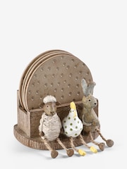 Set of 4 Natural Spring Animal Coasters - Image 3 of 3