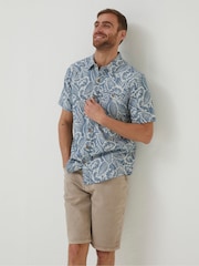 FatFace Blue Paddon Palm Print Shirt - Image 1 of 6