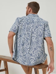 FatFace Blue Paddon Palm Print Shirt - Image 2 of 6