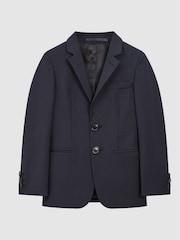 Reiss Navy Hope Senior Modern Fit Mixer Blazer - Image 2 of 6