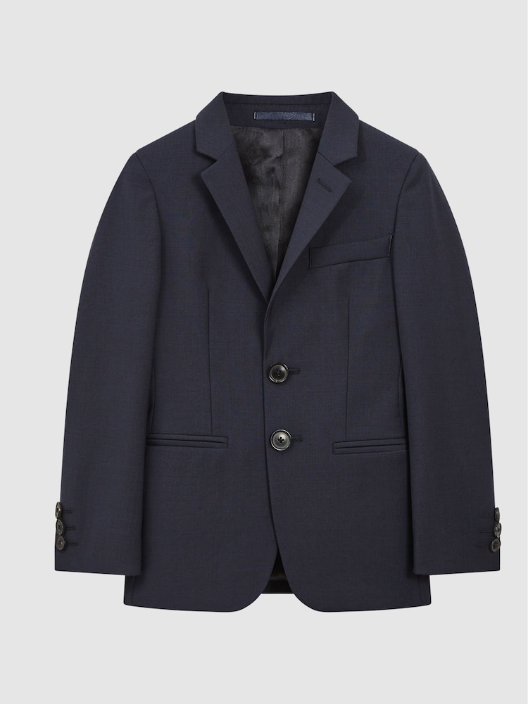 Reiss Navy Hope Senior Modern Fit Mixer Blazer - Image 2 of 6