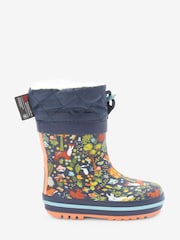 Navy Blue Woodland Thermal Thinsulate™ Lined Cuff Wellies - Image 1 of 5