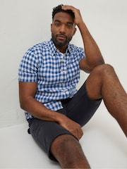 FatFace Blue Gingham Linen Shirt - Image 3 of 5